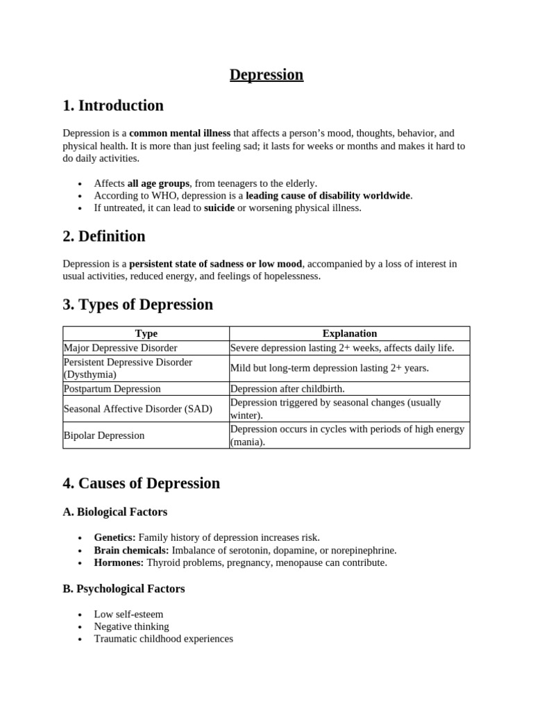 Depression | PDF | Major Depressive Disorder | Depression (Mood)