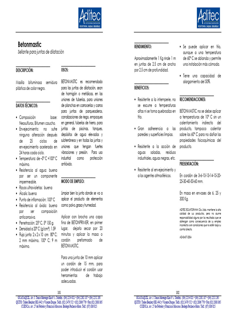 Manual Del Constructor Aditec 55 | PDF