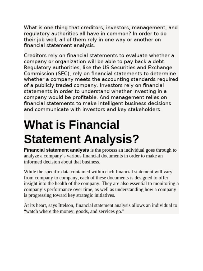 Financial Statement Analysis | PDF | Equity (Finance) | Leverage (Finance)