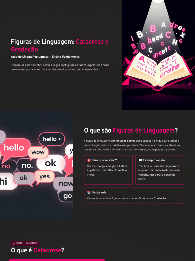 Figuras de Linguagem Catacrese e Gradacao | PDF | Linguística