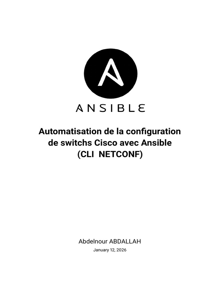 Automatisation de La Configuration Cisco Avec Ansible | PDF | Enveloppe ...