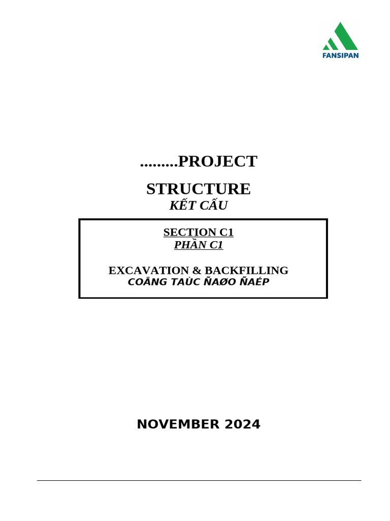 Structure Specification - C1 - Excavation & Backfilling | PDF