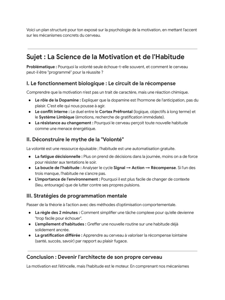 Psychologie de La Motivation Et Du Cerveau | PDF | Motivant | Motivation