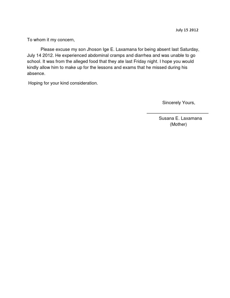 excuse-letter