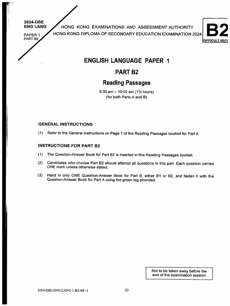 Paper 1 - B2 - RP | PDF