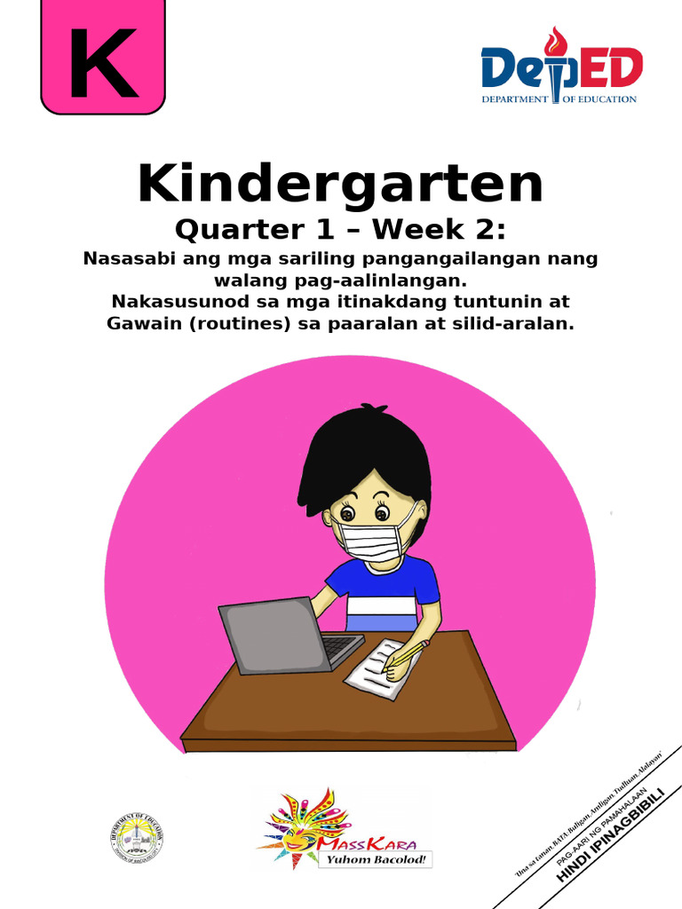 Kindergarten Worksheets Week 2 Cover | PDF
