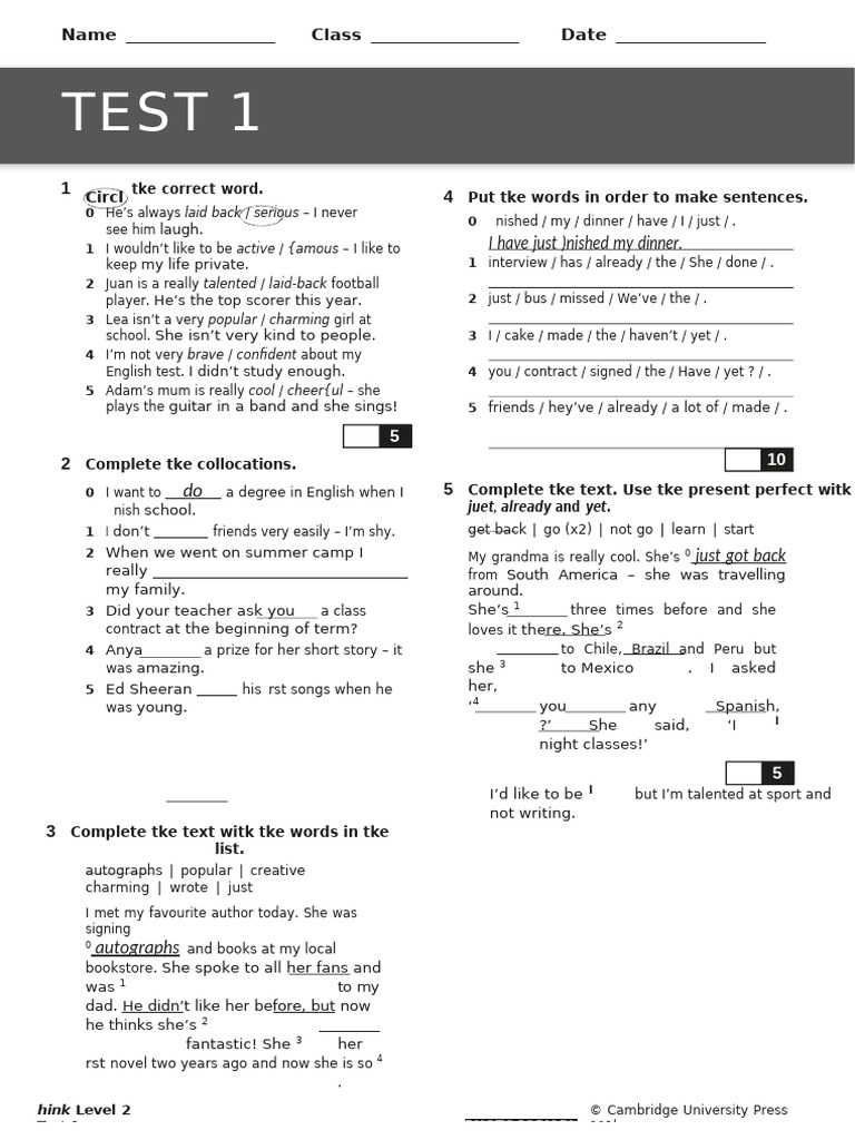 Unit 1 Test | PDF