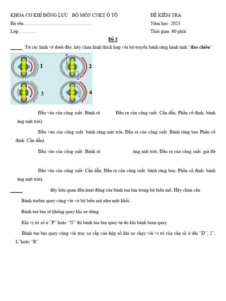 KT1 - Đề 3 | PDF