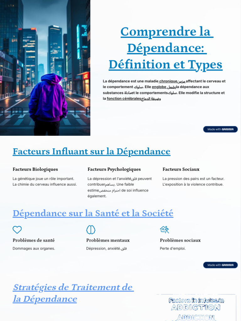 Comprendre La Dependance Definition Et Types | PDF