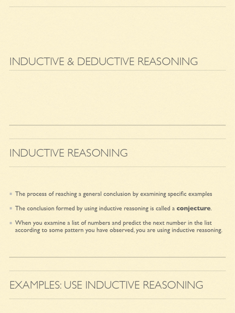 Inductive & Deductive Reasoning | PDF | Inductive Reasoning | Deductive ...