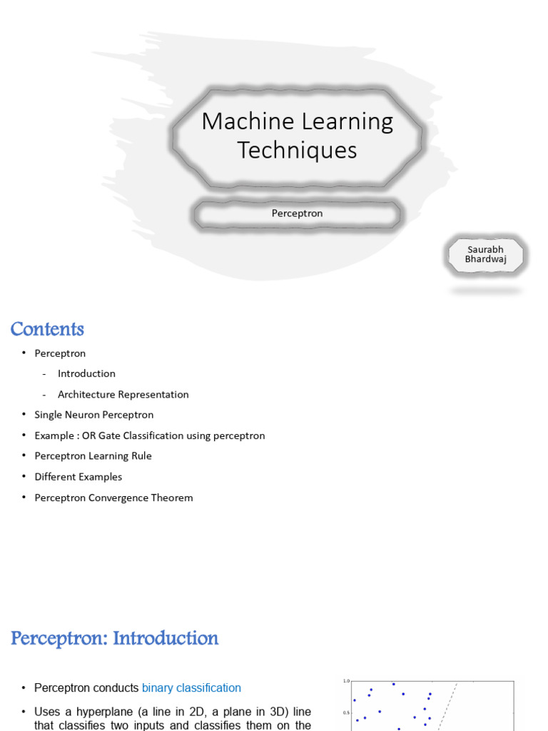Lec-12 13 14 15 PERCEPTRON | PDF | Computational Neuroscience | Applied ...