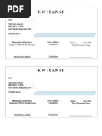 Contoh Kwitansi Excel Gratis