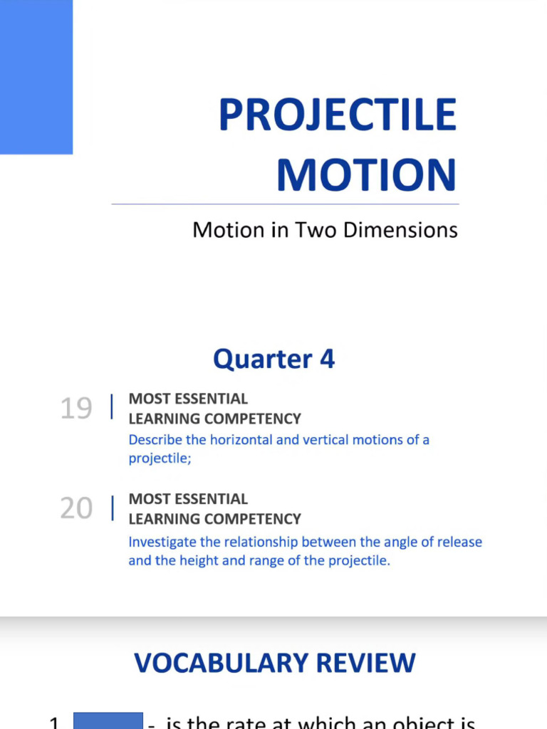 Q4 Week 1 Projectile Motion | PDF