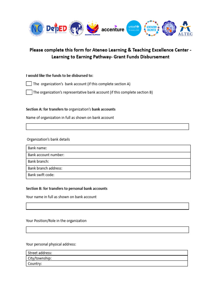 Funds Disbursement Form | PDF
