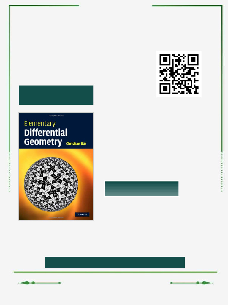 Elementary Differential Geometry 1st Edition Christian Bär ebook ...