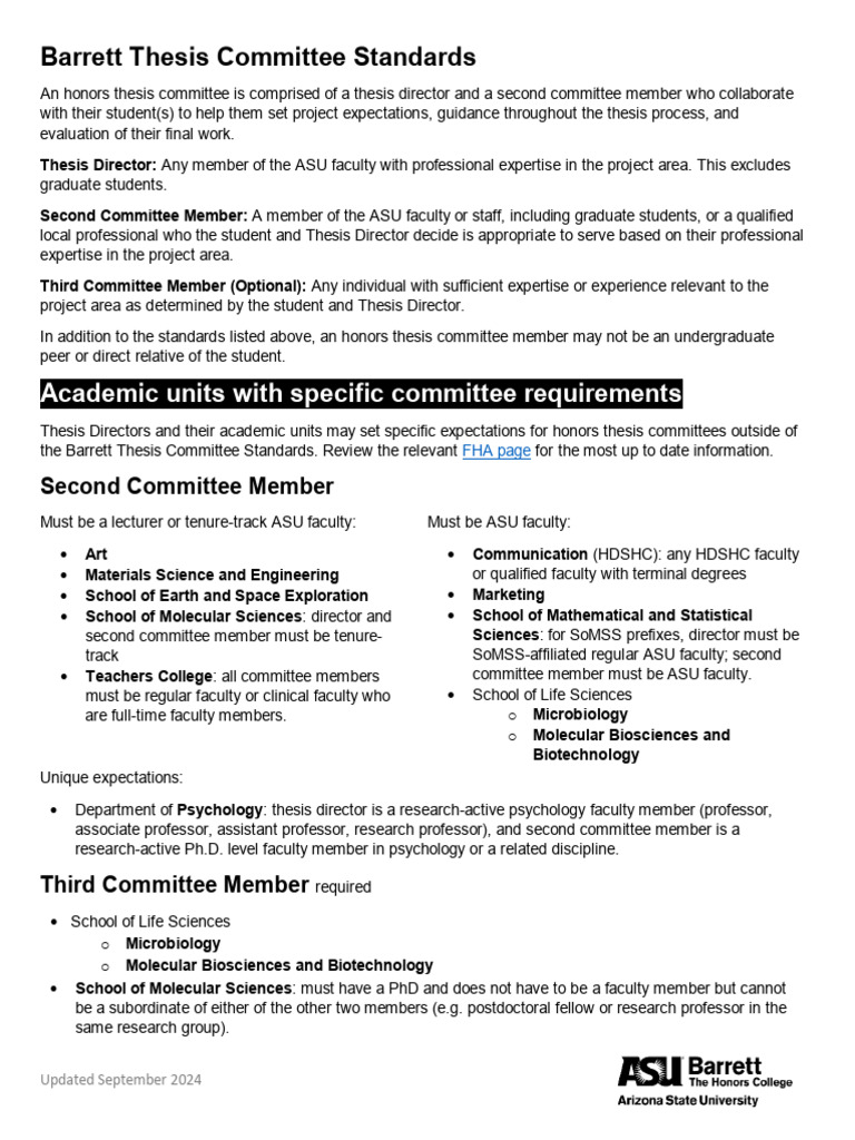 Thesis Committee Structure | PDF | Thesis | Postgraduate Education