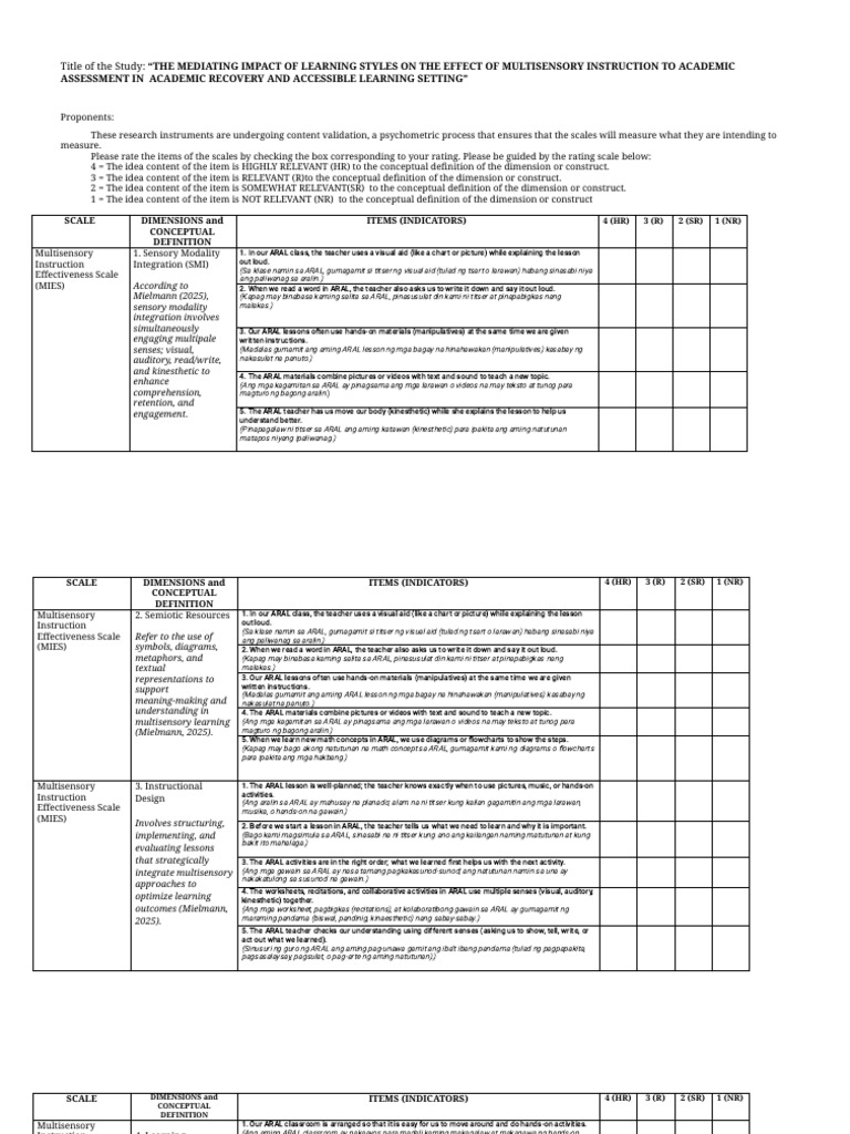 Gr10. Instrument Validation | PDF | Human Communication