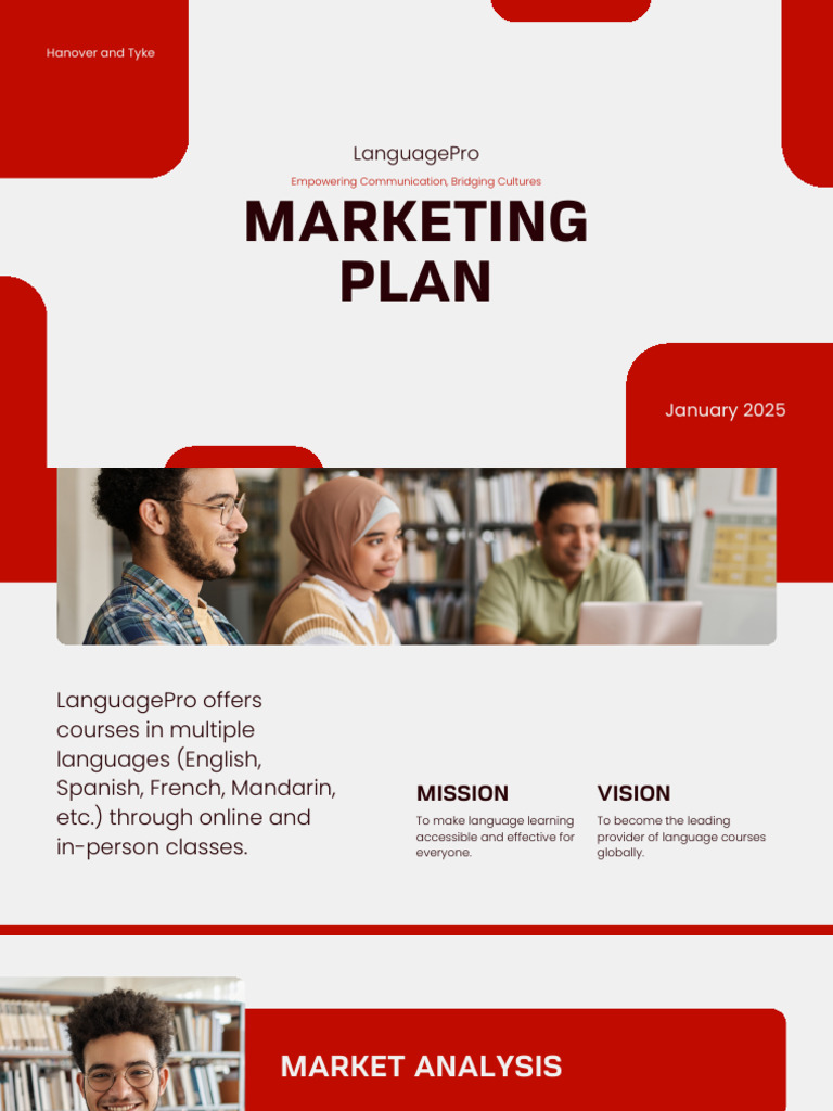 Red and White Modern Marketing Plan Presentation | PDF | Social Media ...