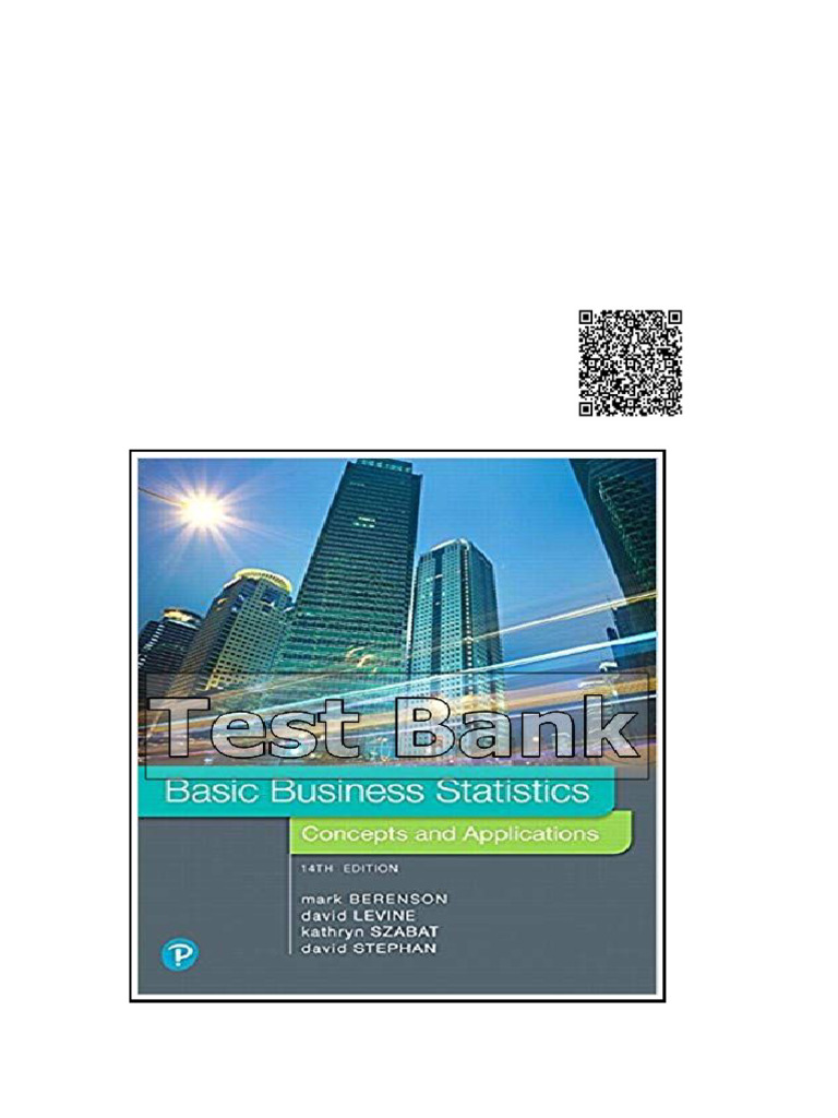 Basic Business Statistics 14th Edition Berenson Test Bank | PDF ...