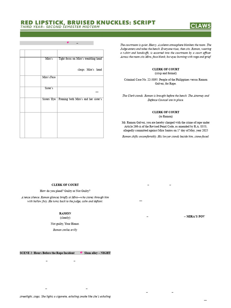 Claw5 Final Script | PDF | Courtroom | Public Law
