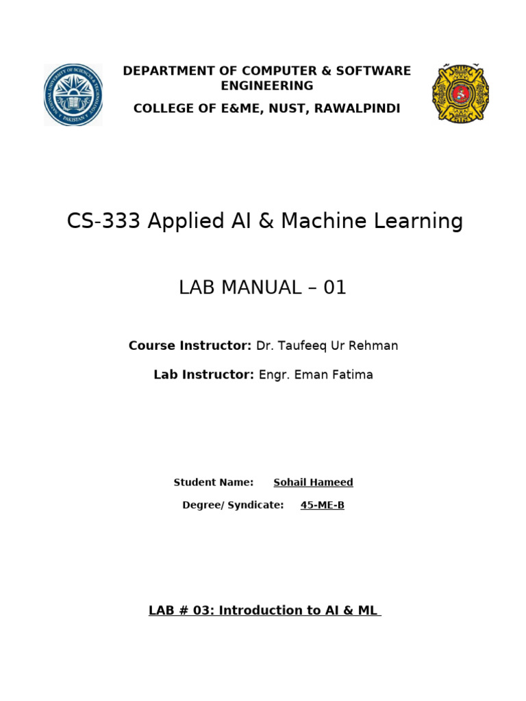 Sohail Lab 3 (45 Me B) | PDF | Computer Programming | Computing