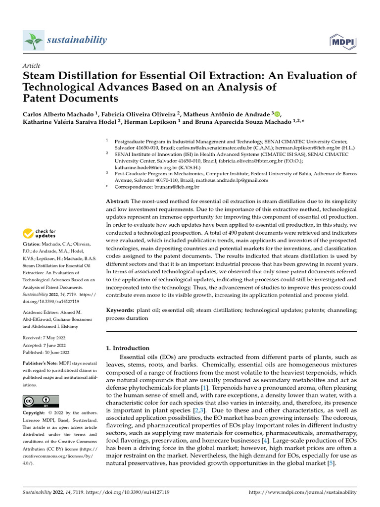 Steam Distillation for Essential Oil Extraction An | PDF | Distillation ...