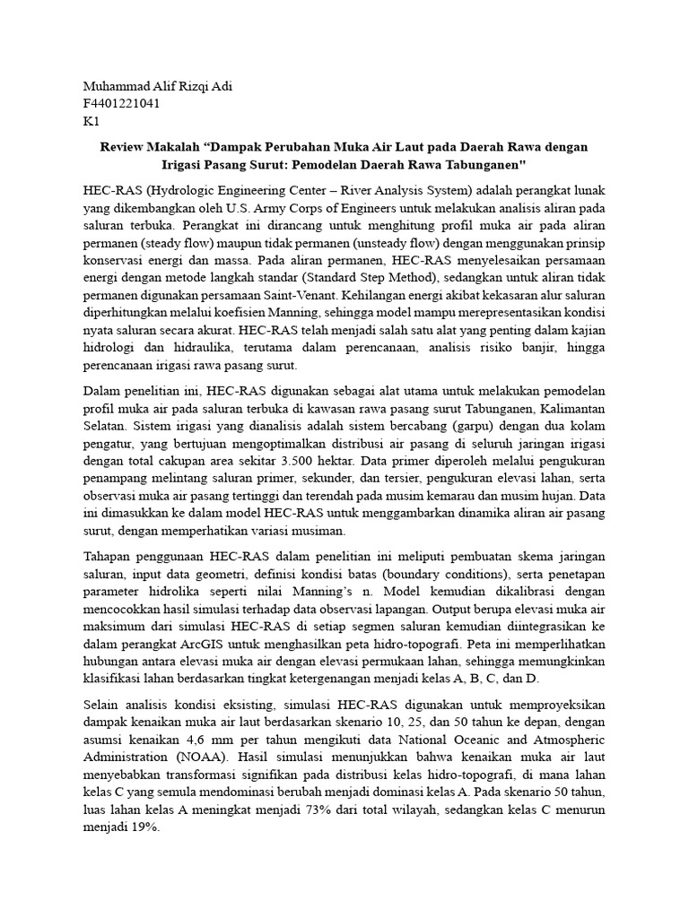 F4401221041 - Muhammad Alif Rizqi Adi - Tugas Review | PDF
