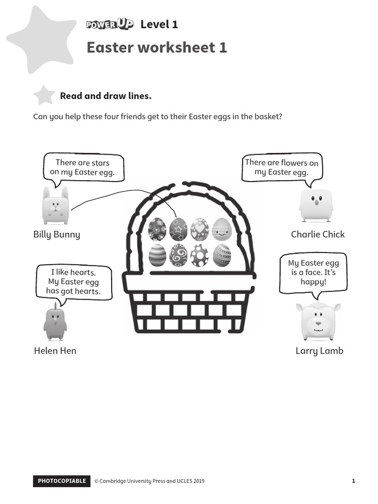L1 Easter Worksheet | PDF | Easter | Easter Egg