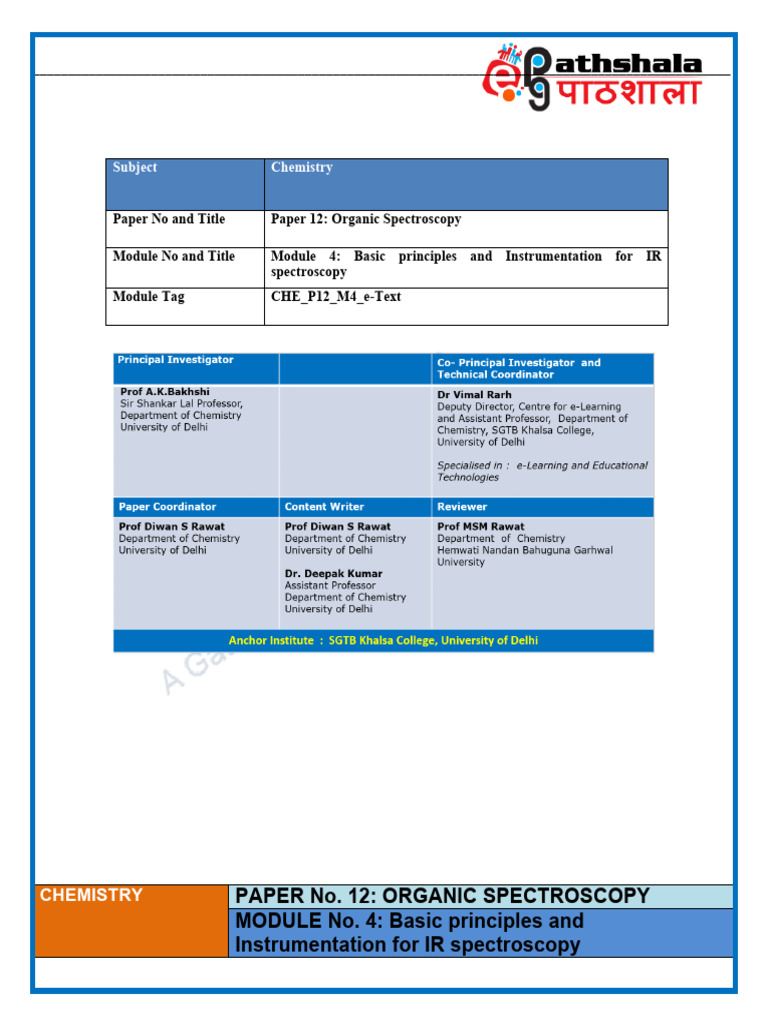 IR Instrument and Sampling | PDF | Infrared Spectroscopy | Spectroscopy