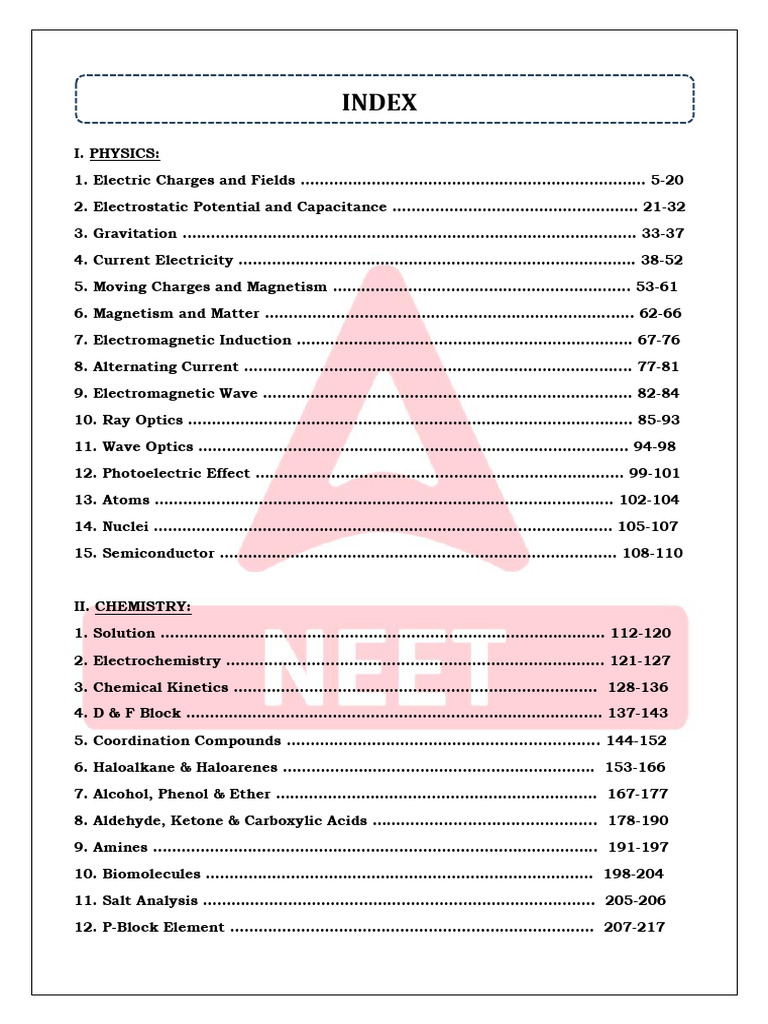 One+DPP Class+12th Index-1 | PDF