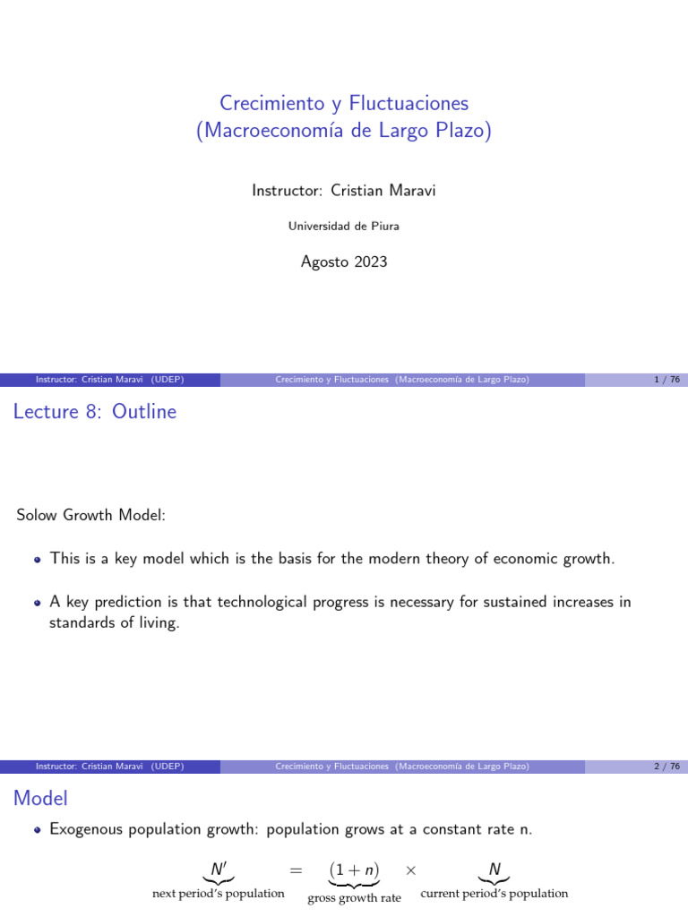 Clase 2-3 | PDF | Economic Growth | Production Function