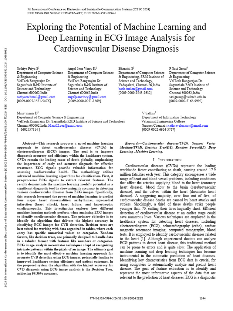 Exploring The Potential of Machine Learning and Deep Learning in ECG ...