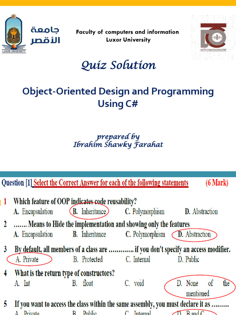 Quiz Solution | PDF