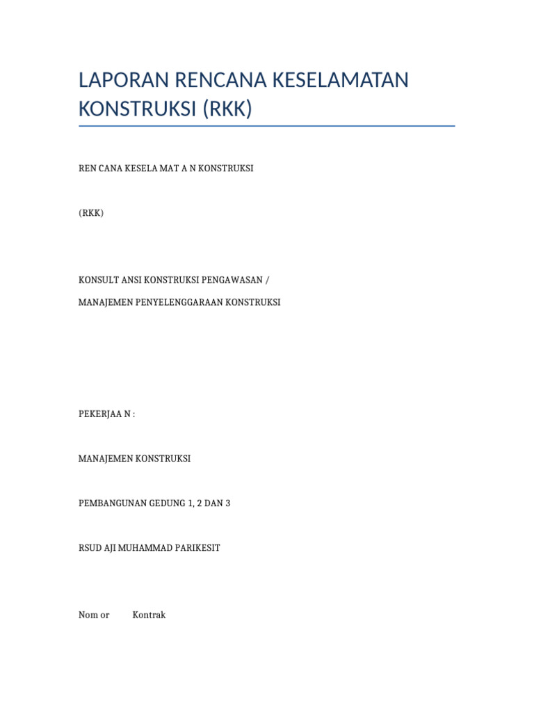 Laporan RKK Dengan Tabel | PDF