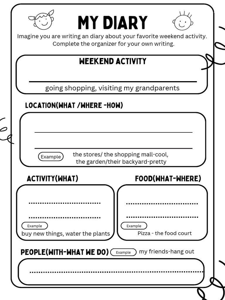 Diary Worksheet | PDF