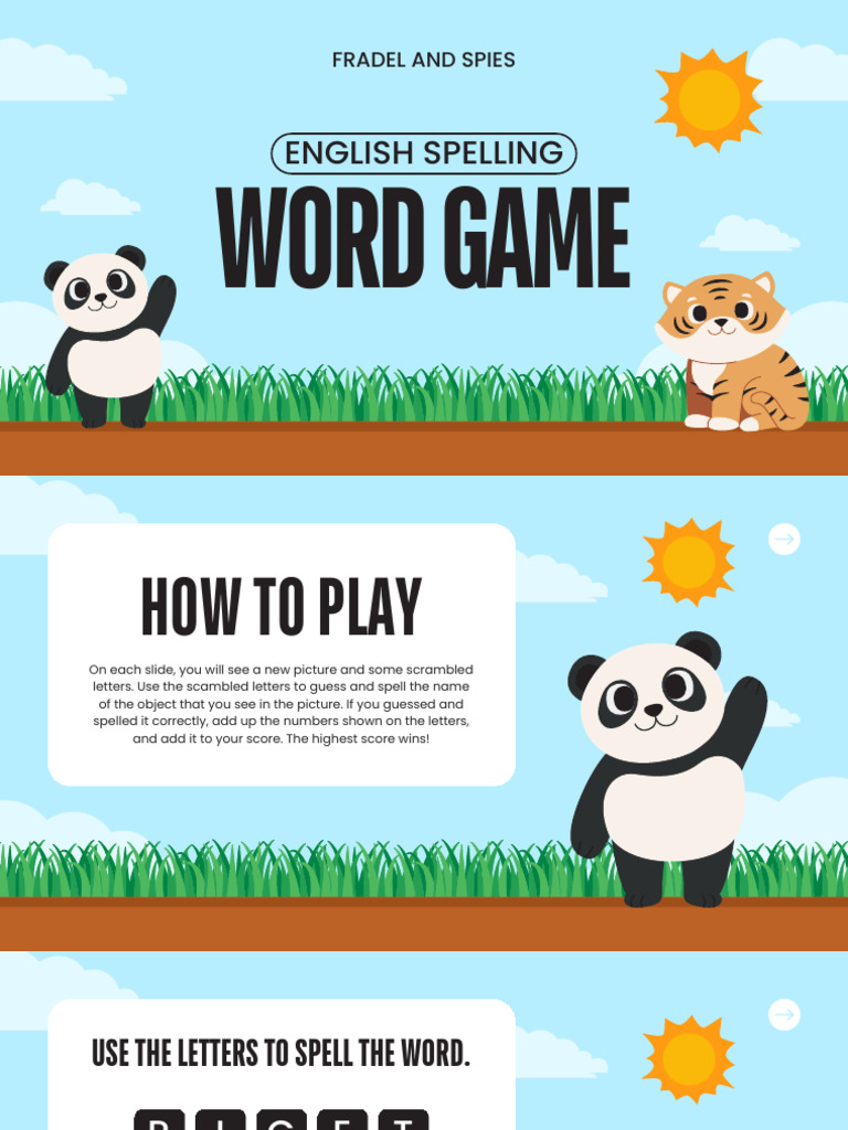 Spelling Words Game | PDF
