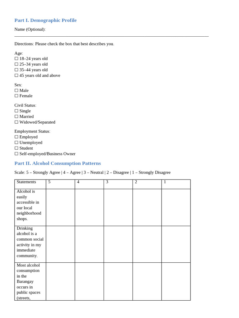 Questioner | PDF