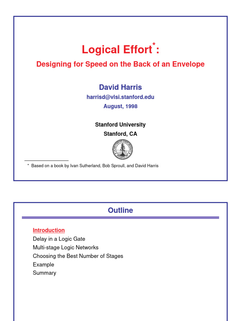 Logical Effort Designing For Speed On TH | PDF | Electrical Engineering ...