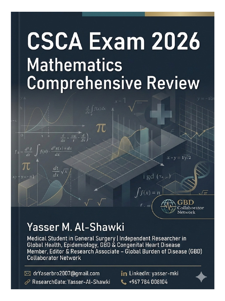 CSCA 2026 Mathematics Comprehensive Review Yasser Al Shawki | PDF ...