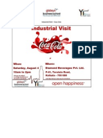 Industrial Visit - Coca Cola - Flier