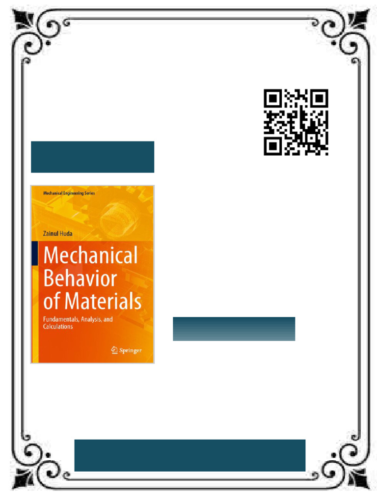 Mechanical Behavior of Materials: Fundamentals, Analysis, and ...