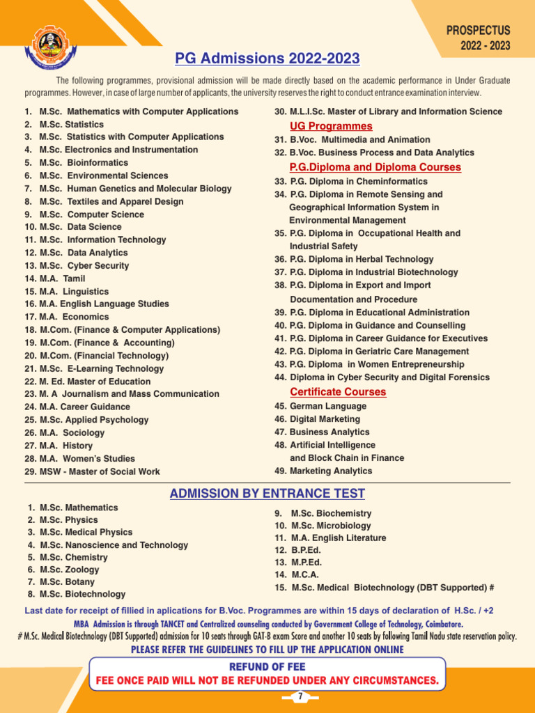 2022 - 2023 Programs Offered | PDF | Postgraduate Education