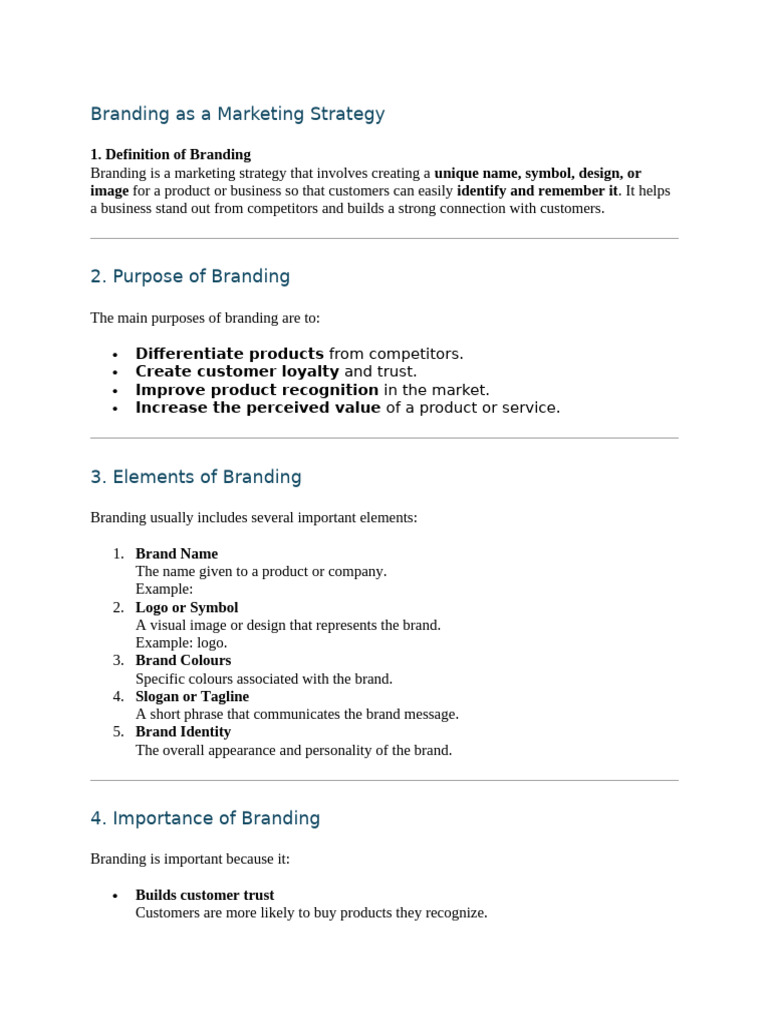 Branding Notes | PDF