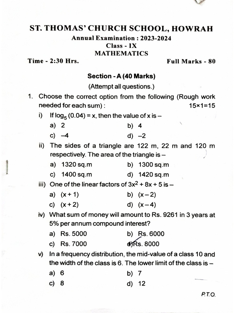Mathametics (Annual) Stcs | PDF