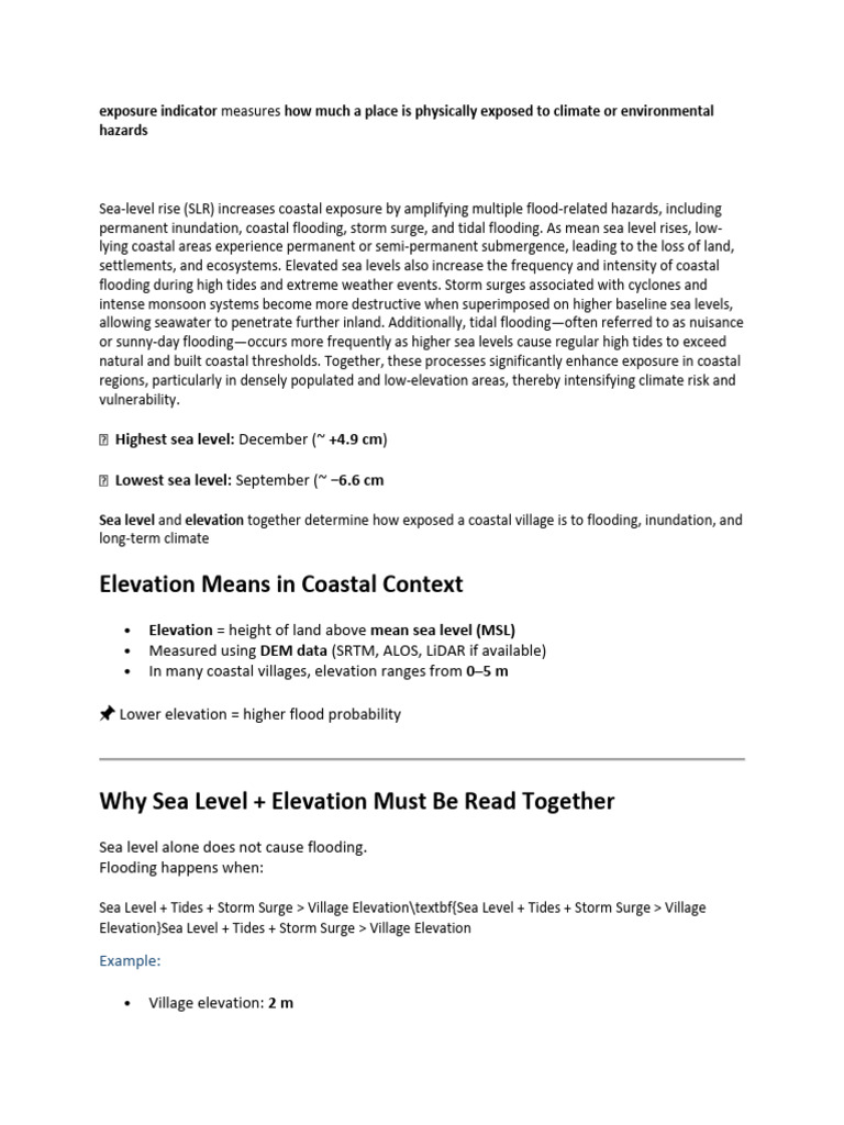 Conceptual Framework | PDF | Flood | Sea Level Rise