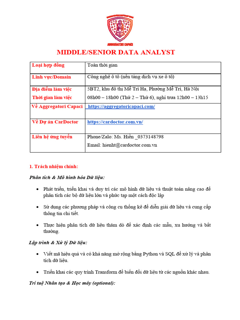 (AC - HN) JD Data Analyst | PDF