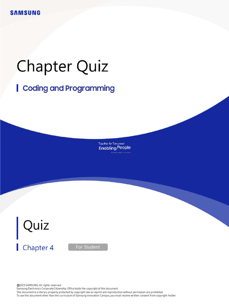 SIC C&P Chapter 4 Quiz Rev2.0 | PDF | Applied Mathematics | Algorithms ...