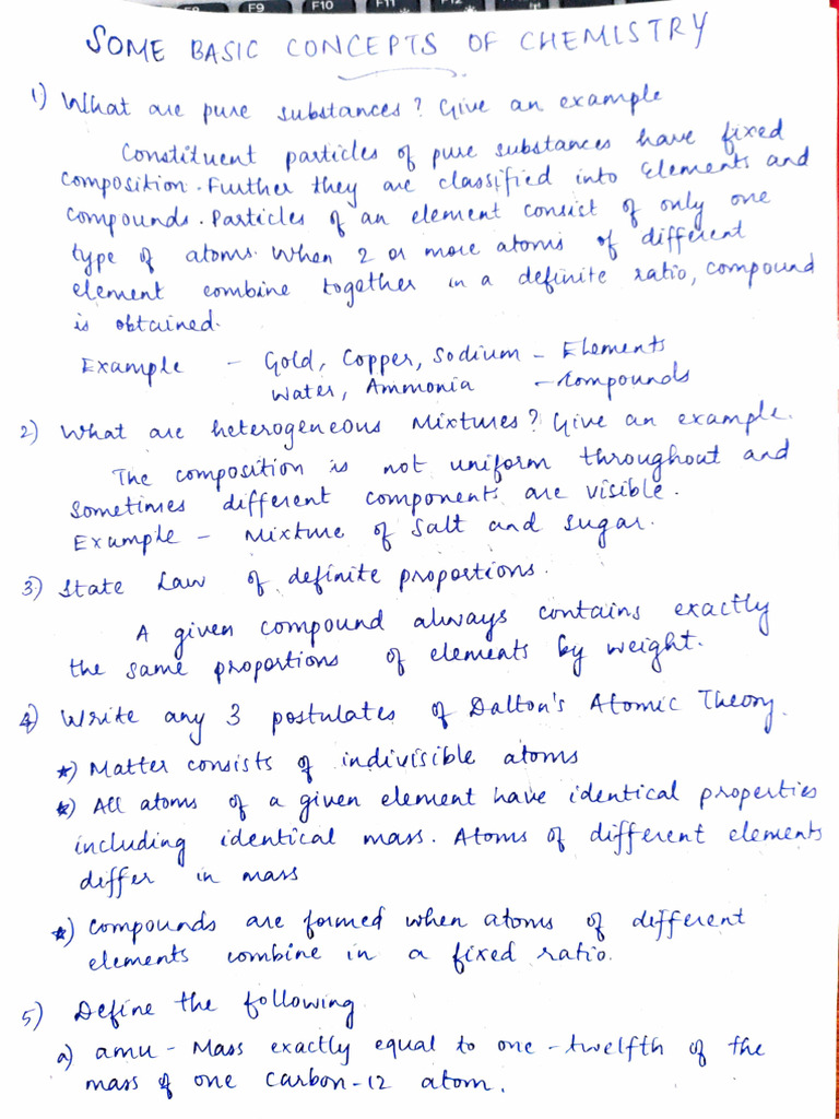 Some Basic Concepts of Chem | PDF