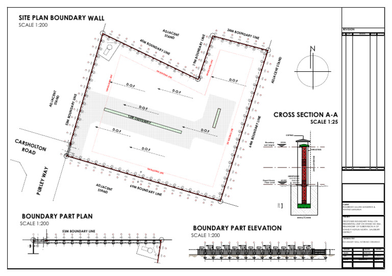 Proposed Site Plan Boundary Wall -9 Adlyin Township | PDF