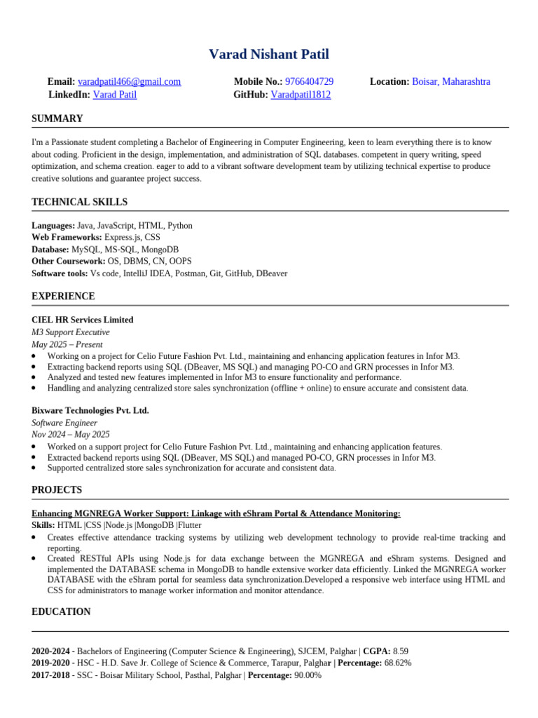 Varad | PDF | Databases | Microsoft Sql Server
